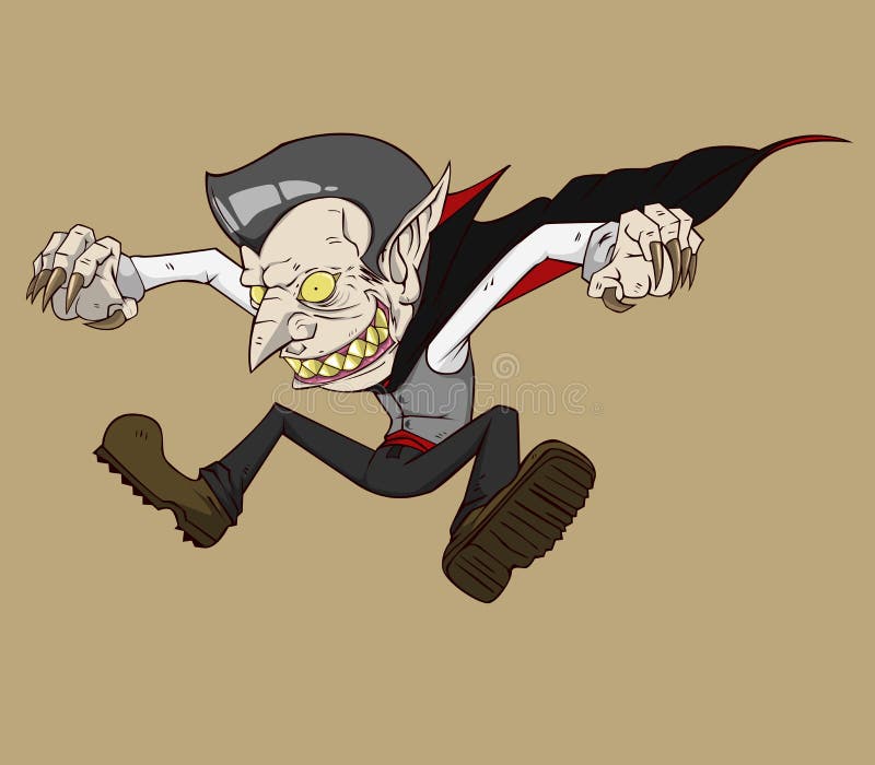 Vetor de Dracula Monstro na noite de Dia das Bruxas ilustração stock