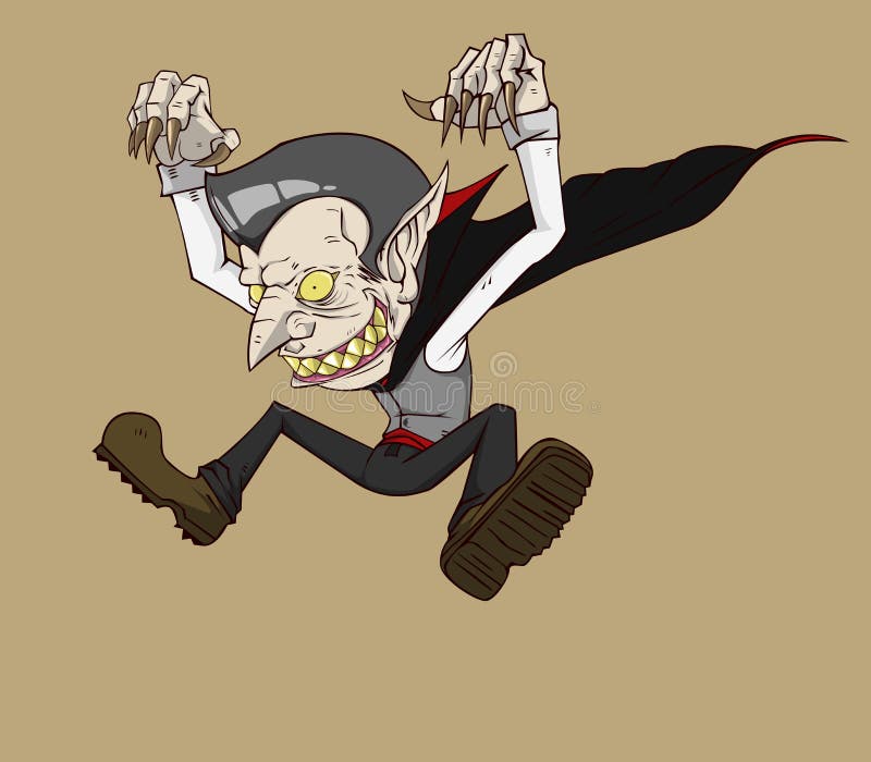 Vetor de Dracula Monstro na noite de Dia das Bruxas ilustração do vetor