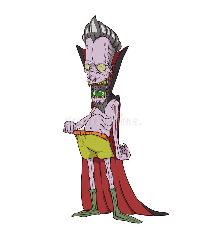 Vetor de Dracula Monstro na noite de Dia das Bruxas ilustração stock