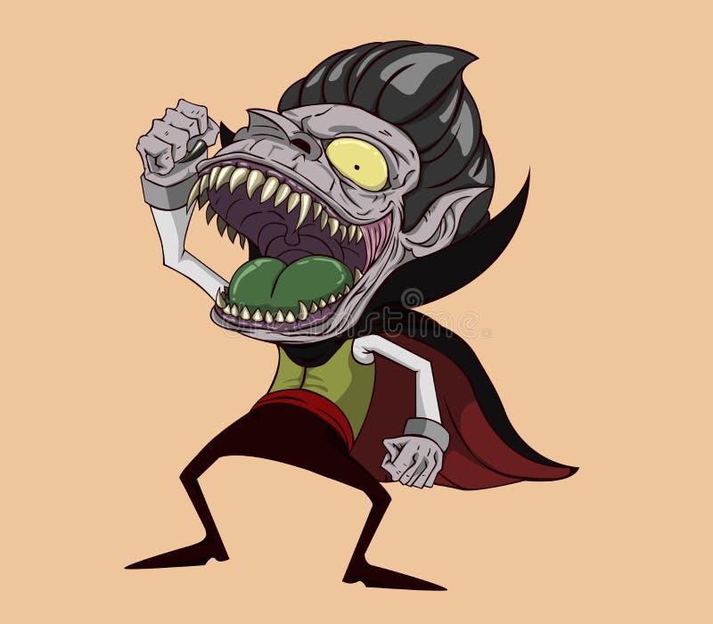 Vetor de Dracula Monstro na noite de Dia das Bruxas ilustração do vetor