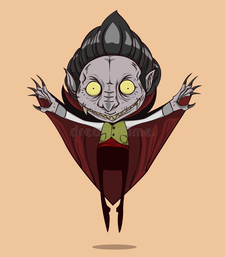 Vetor de Dracula Monstro na noite de Dia das Bruxas ilustração royalty free
