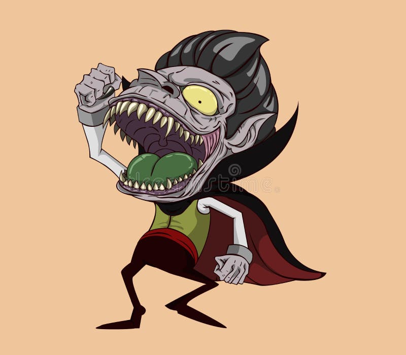 Vetor de Dracula Monstro na noite de Dia das Bruxas ilustração do vetor