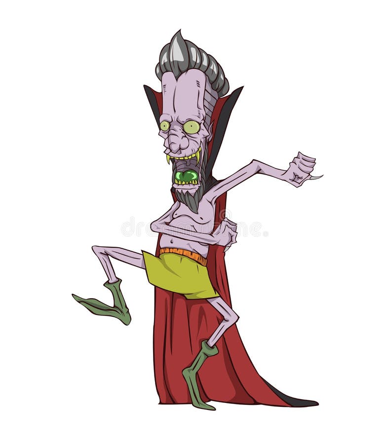 Vetor de Dracula Monstro na noite de Dia das Bruxas ilustração do vetor