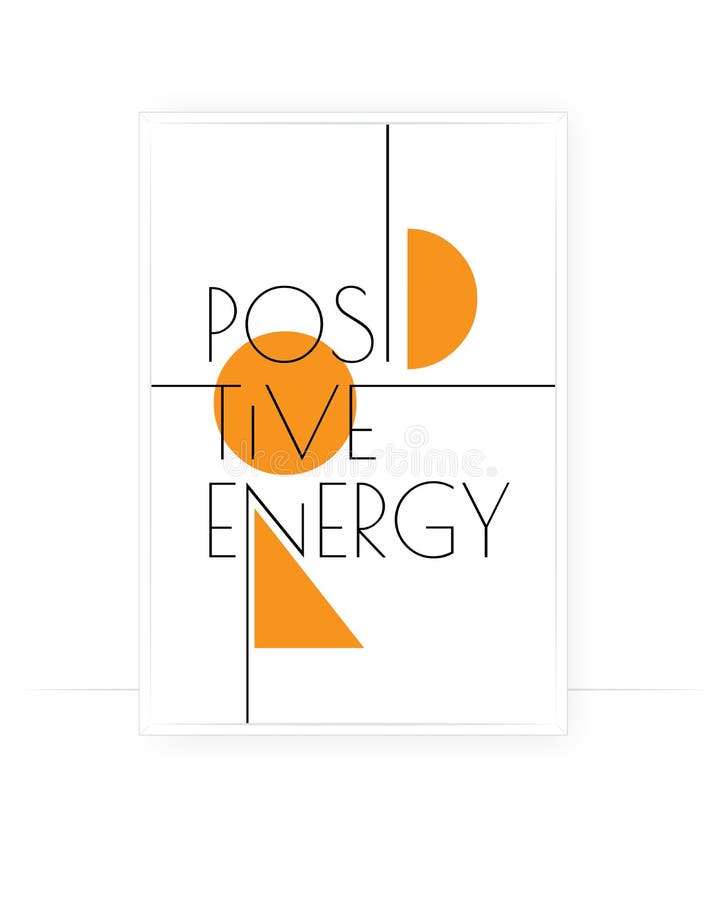 Vetor de energia positivo. design de arte minimalista escandinavo. design de cartaz moderno. arte de parede arte design arte