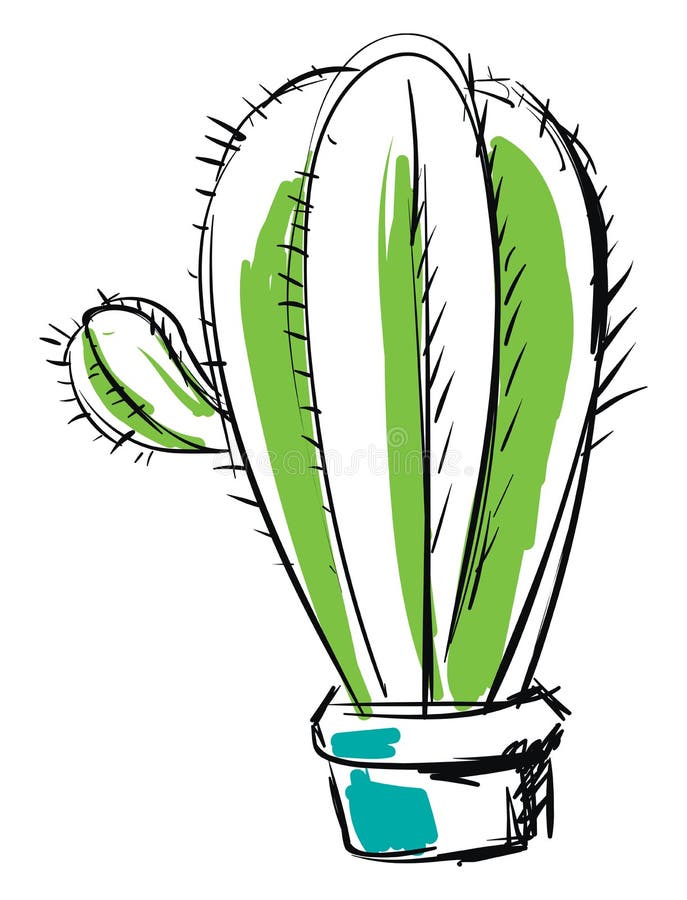Cactus Coloring Page - Desenho De Cacto Preto E Branco - Free Transparent  PNG Clipart Images Download