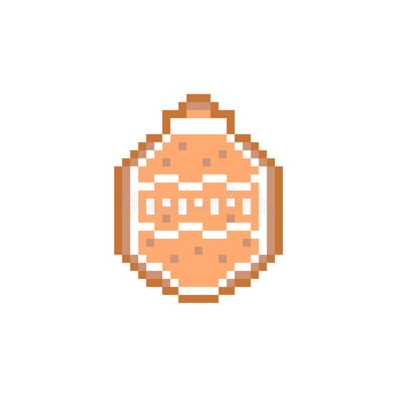 Pixel art natal gingerbread man ícone de vetor de biscoito de natal para  jogo de 8 bits em fundo branco