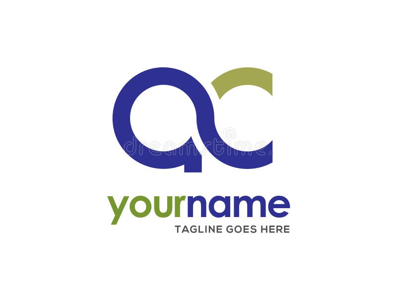 Logotipo vetorial com as iniciais AC ou CA ilustração do vetor