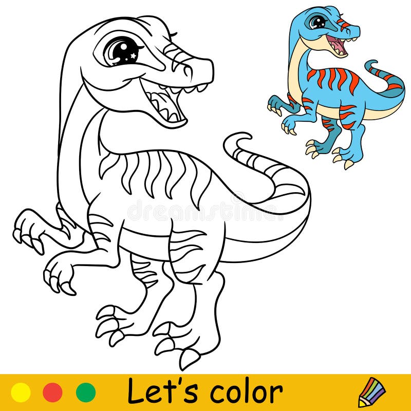 Desenho de dinossauro roxo fofo em pé