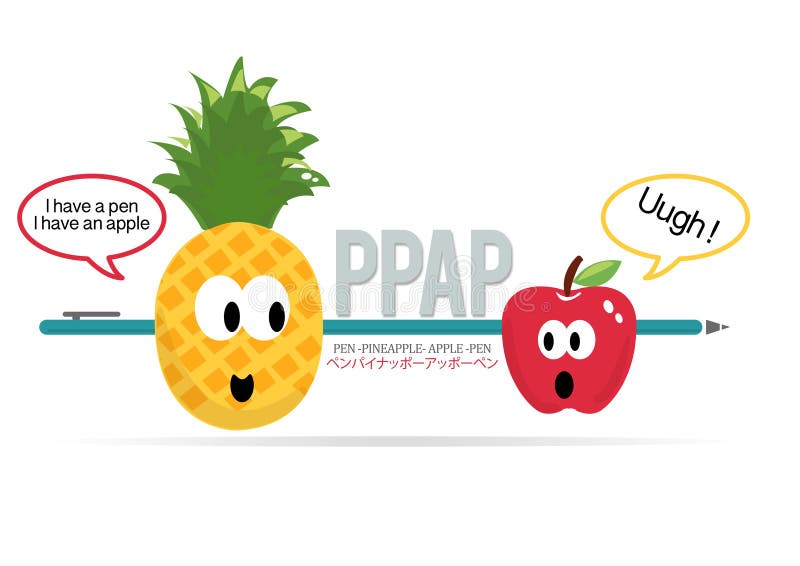 Vetor De PPAP Pen Pineapple Apple Pen Funny Ilustração Stock Ilustração de fruta, tropical