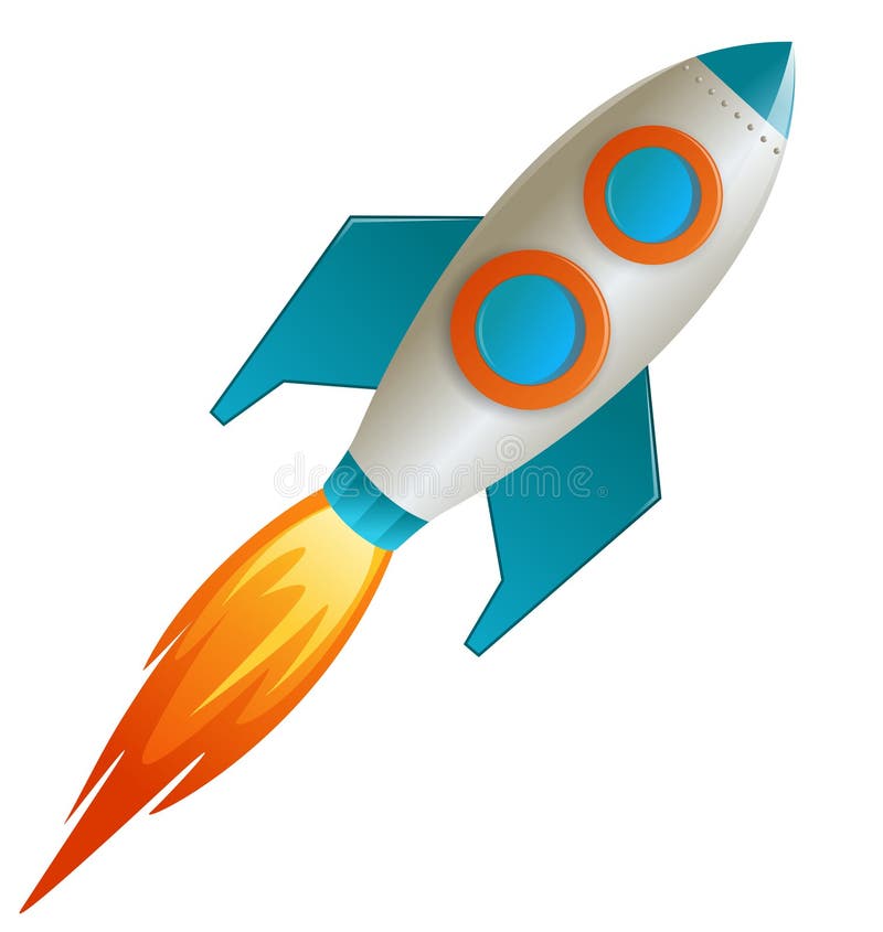 Isolated rocket vector on white background. Isolated rocket vector on white background