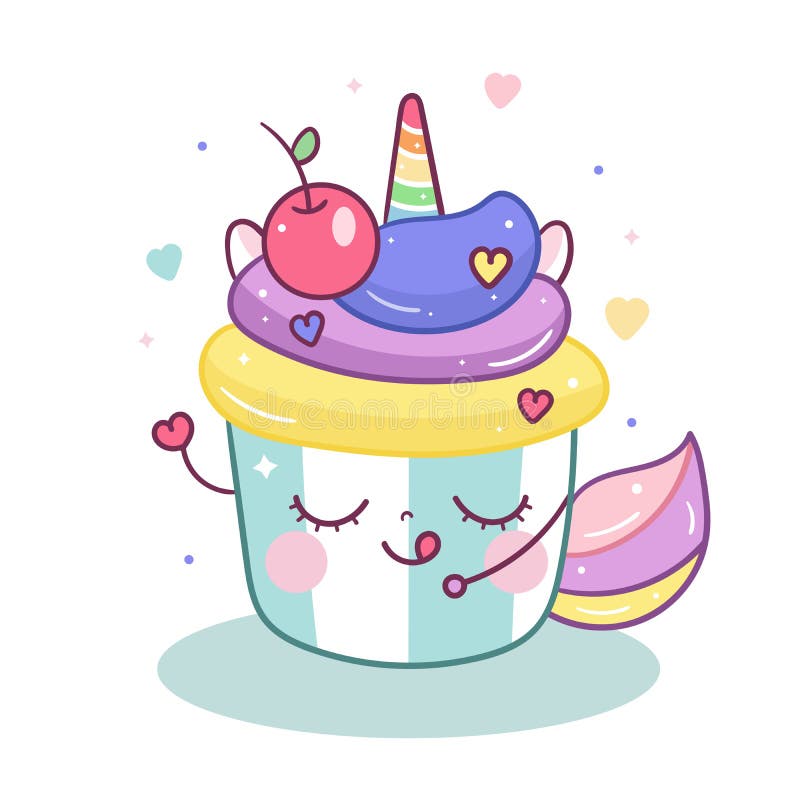 Doce café da manhã kawaii fofos desenhos animados 651866 Vetor no Vecteezy