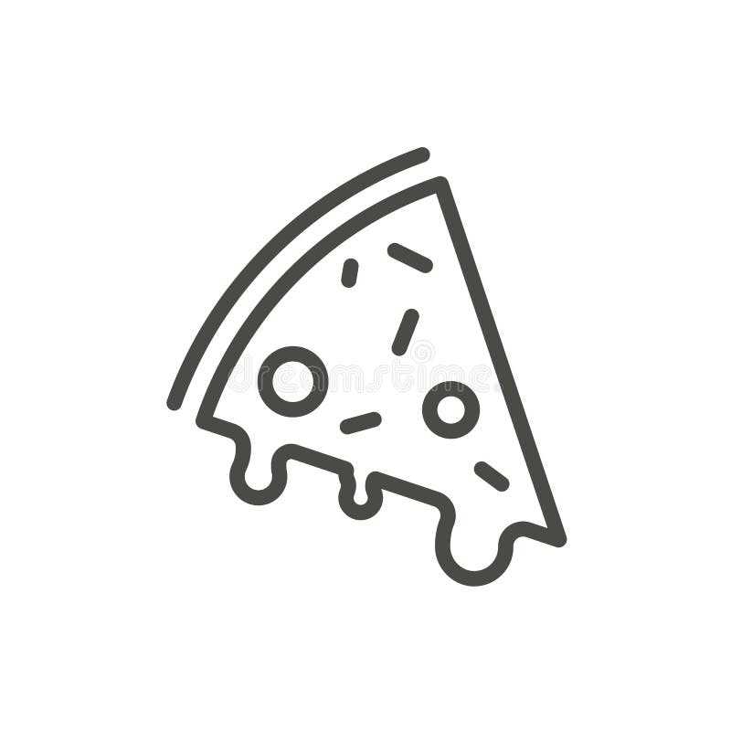 Fatia De PIZZA, Desenho Linear Simples Em Um Fundo Branco, Pizza, ROCA  EDITÁVEL Comida Saborosa Ilustração Stock - Ilustração de fundo, isolado:  164923628