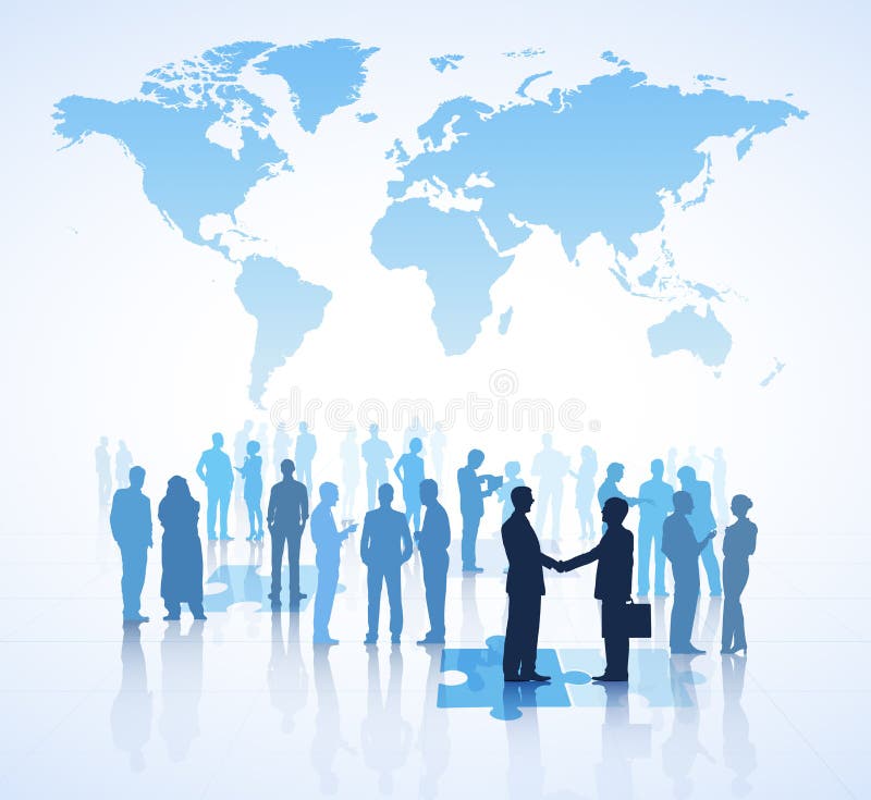 Acordo Global de Negócios Vetor ilustração do vetor