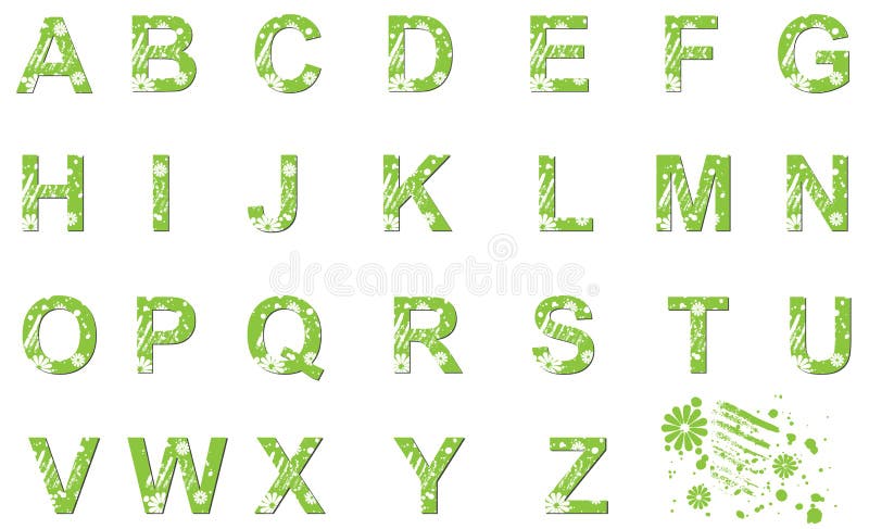 Vetor do alfabeto ilustração royalty free