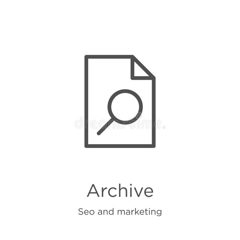 vetor do ?cone do arquivo da cole??o do seo e do mercado Linha fina ilustra??o do vetor do ?cone do esbo?o do arquivo Esbo?o, lin ilustração royalty free vetor do ?cone do arquivo da cole??o do seo e do mercado Linha fina ilustra??o do vetor do ?cone do esbo?o do arquivo Esbo?o, lin ilustração royalty free