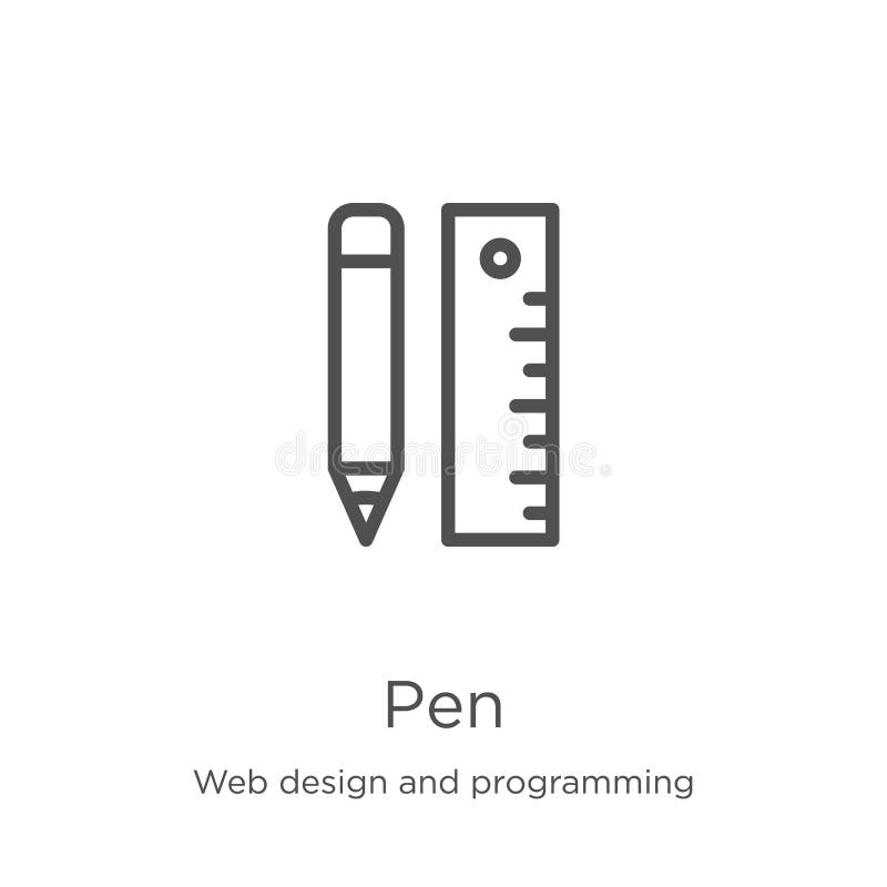 vetor do ?cone da pena do design web e da cole??o de programa??o Linha fina ilustra??o do vetor do ?cone do esbo?o da pena Esbo?o ilustração do vetor vetor do ?cone da pena do design web e da cole??o de programa??o Linha fina ilustra??o do vetor do ?cone do esbo?o da pena Esbo?o ilustração do vetor