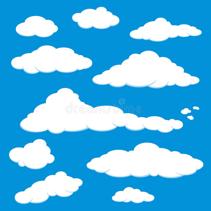 A set of white cloud in a blue sky. A set of white cloud in a blue sky.