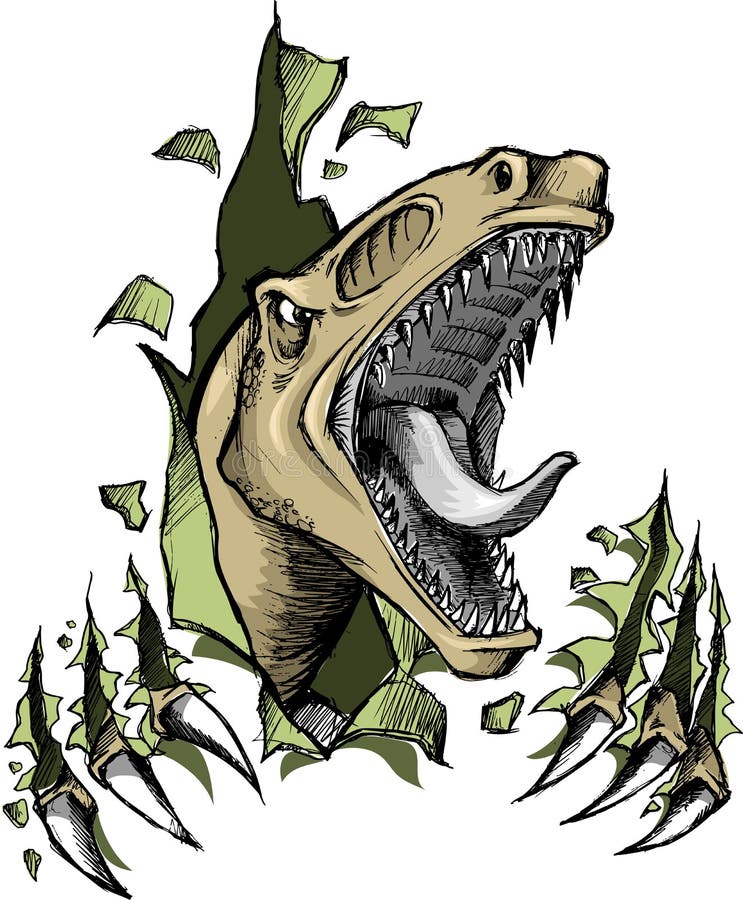 Raptor dinossauro Vetor ilustração stock
