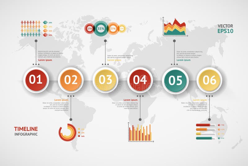 Vetor do espaço temporal infographic Mapa de mundo ilustração stock Vetor do espaço temporal infographic Mapa de mundo ilustração stock