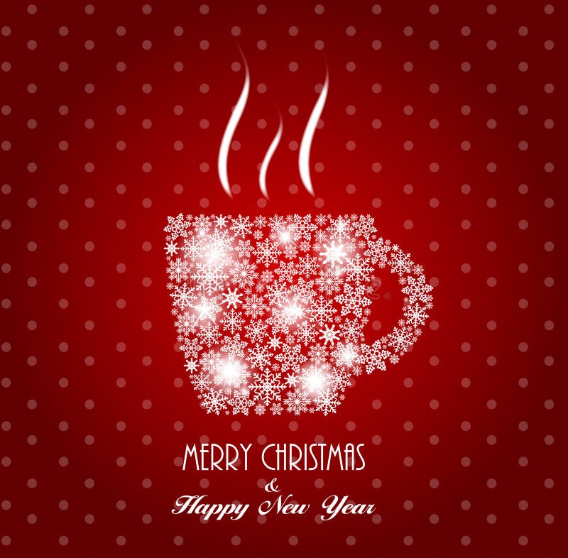 Vetor do fundo do copo de café do Natal ilustração do vetor