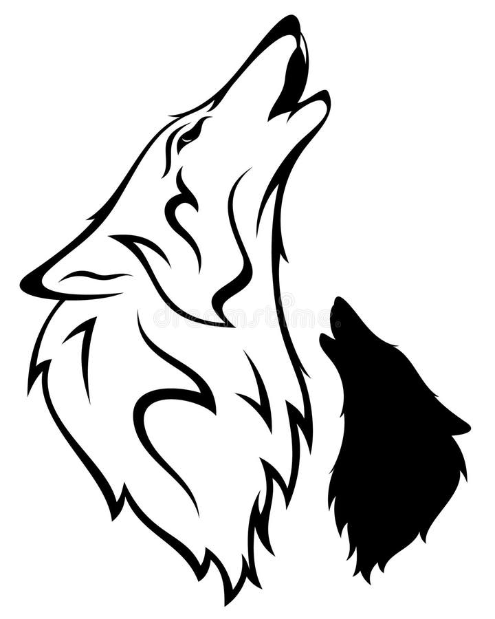Vetor do lobo ilustração royalty free Vetor do lobo ilustração royalty free