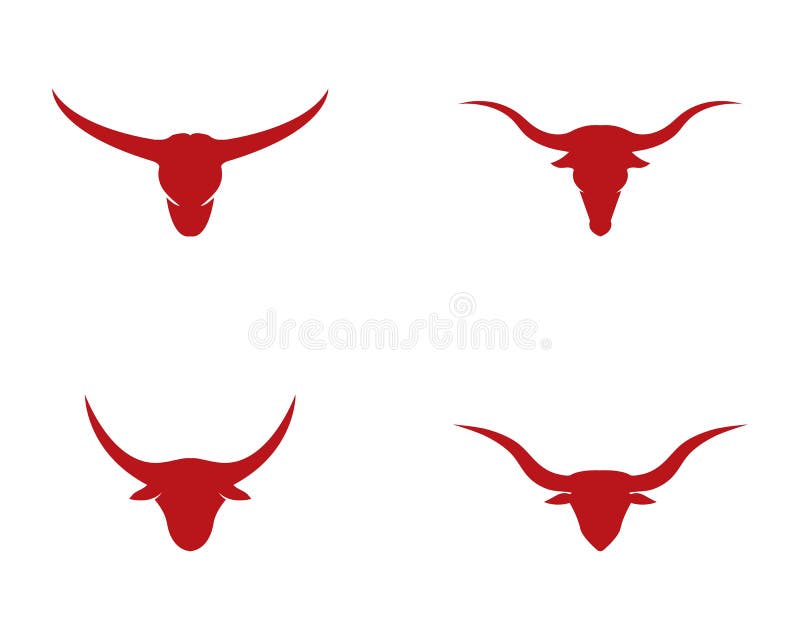 Vetor do logotipo da cabeça de Bull ilustração do vetor