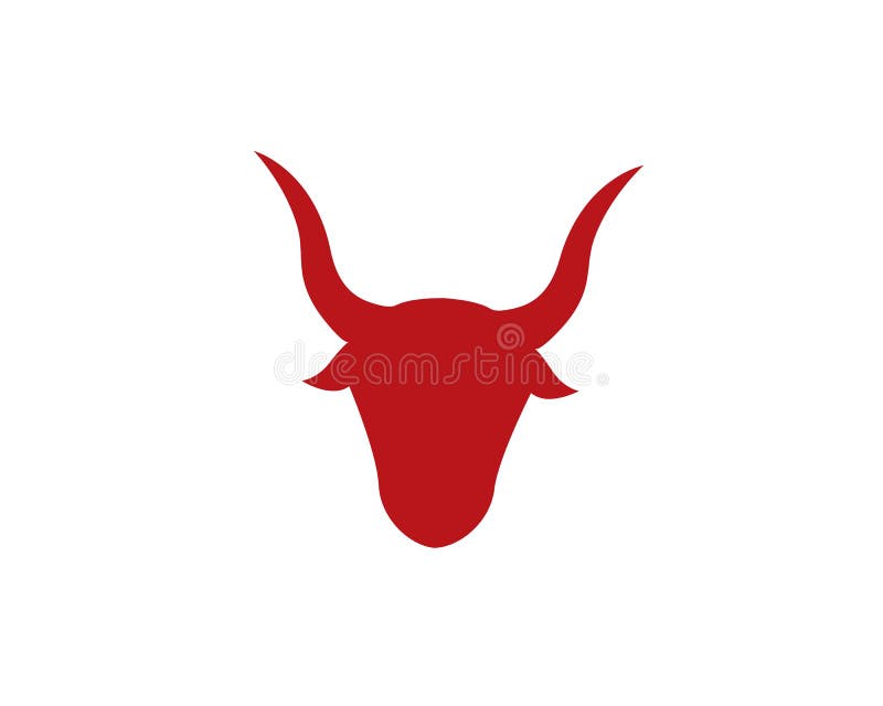 Vetor do logotipo da cabeça de Bull ilustração stock