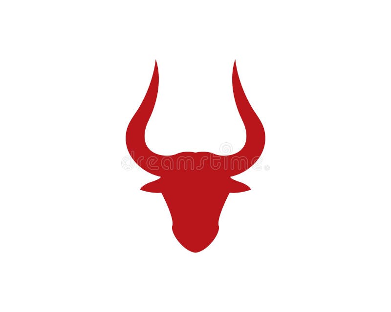 Vetor do logotipo da cabeça de Bull ilustração do vetor