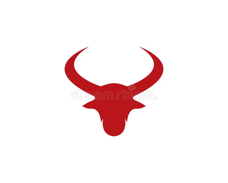Vetor do logotipo da cabeça de Bull ilustração royalty free