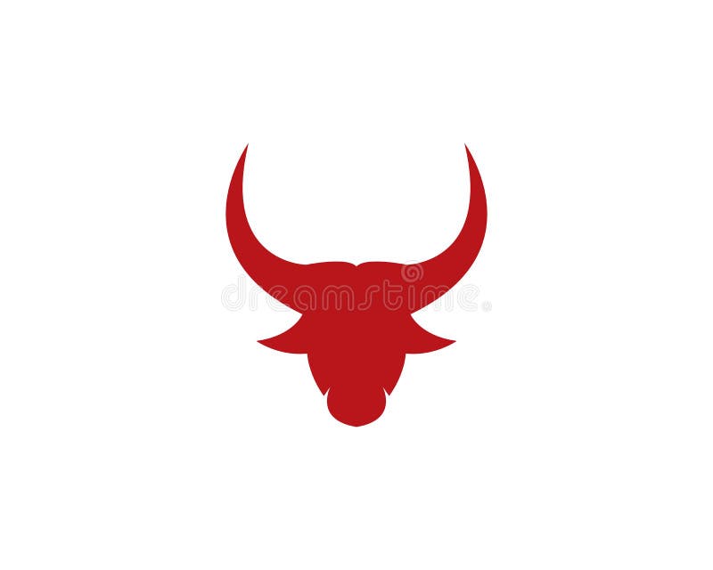 Vetor do logotipo da cabeça de Bull ilustração stock