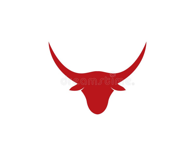 Vetor do logotipo da cabeça de Bull ilustração royalty free