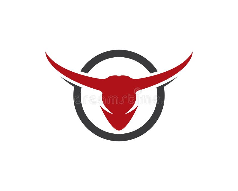 Vetor do logotipo da cabeça de Bull ilustração royalty free