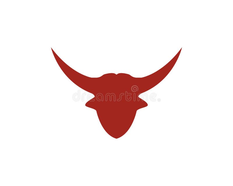Vetor do logotipo da cabeça de Bull ilustração royalty free