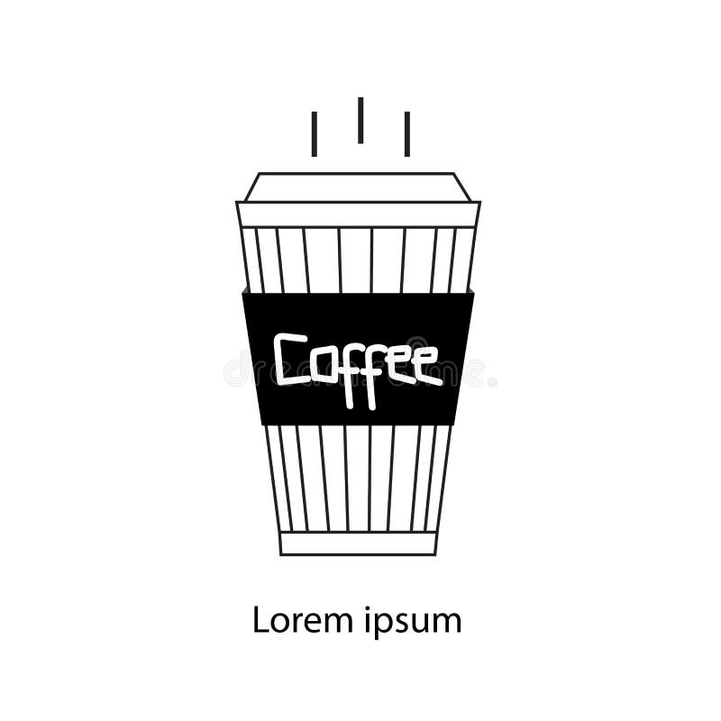 Vetor do logotipo da cafetaria, projeto do ?cone do copo de caf?, ?cone da Web ilustração do vetor Vetor do logotipo da cafetaria, projeto do ?cone do copo de caf?, ?cone da Web ilustração do vetor