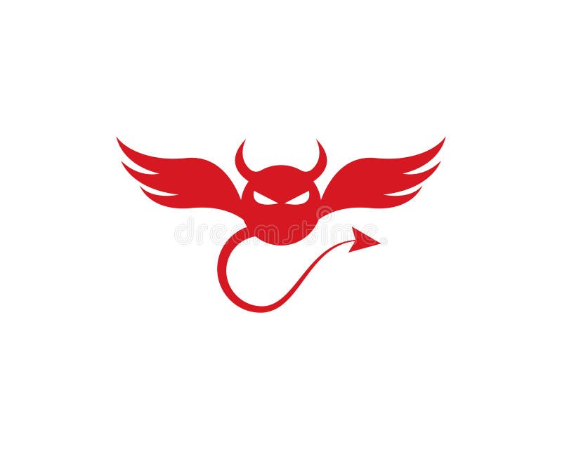 Vetor do logotipo do diabo ilustração stock