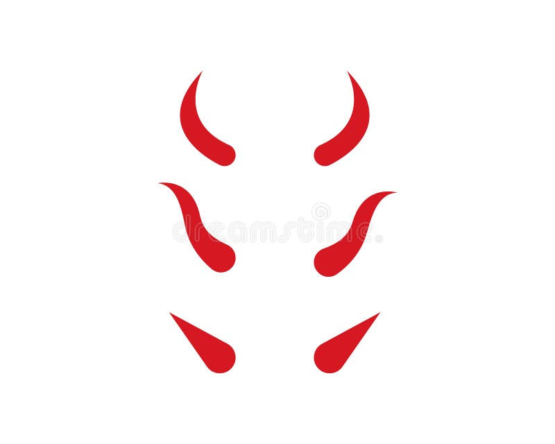 Vetor do logotipo do diabo do chifre ilustração stock