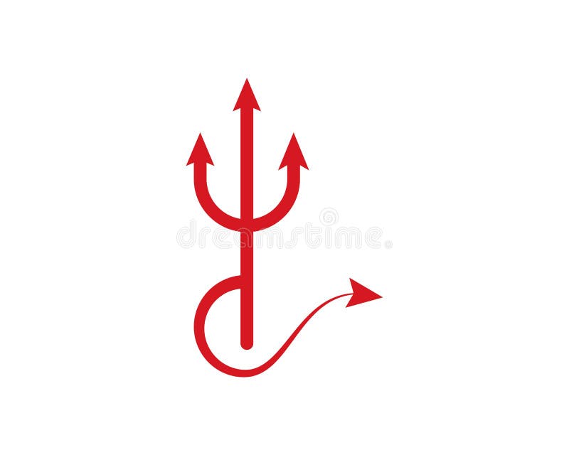 Vetor do logotipo do diabo de Trisula ilustração royalty free