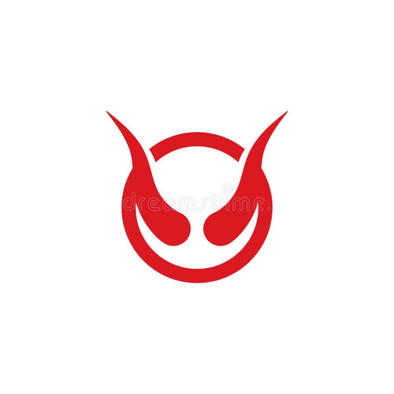 Logotipo de chifres de diabo vetorial ilustração stock
