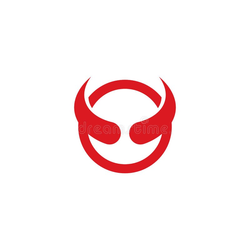 Vetor do logótipo da buzina do diabo ilustração stock
