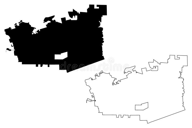 Vetor do mapa da cidade de Chula Vista ilustração royalty free Vetor do mapa da cidade de Chula Vista ilustração royalty free
