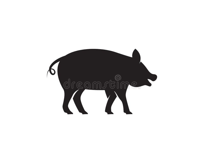 Vetor do molde do logotipo do porco