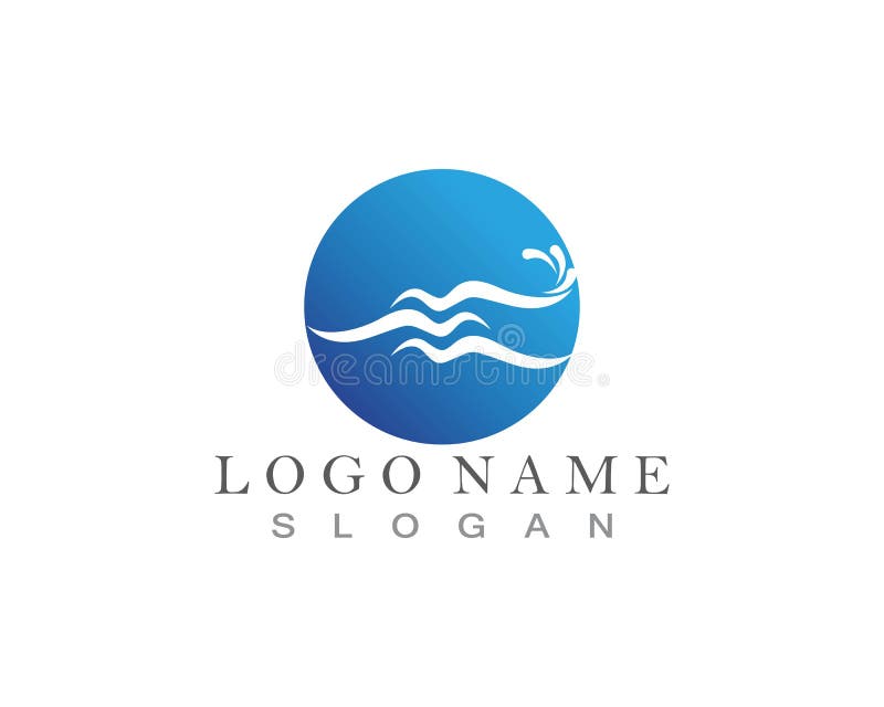 Vetor do projeto do logotipo do respingo da onda de água ilustração stock Vetor do projeto do logotipo do respingo da onda de água ilustração stock