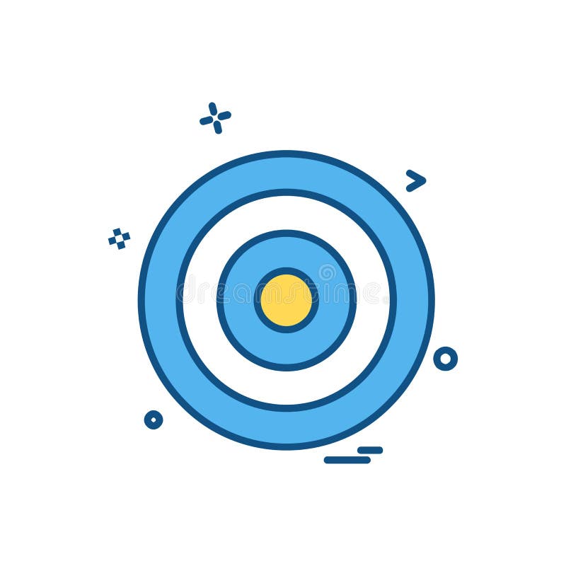 Ícone de alvo, design vetorial ilustração stock