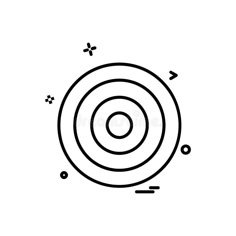 Ícone de alvo, design vetorial ilustração stock