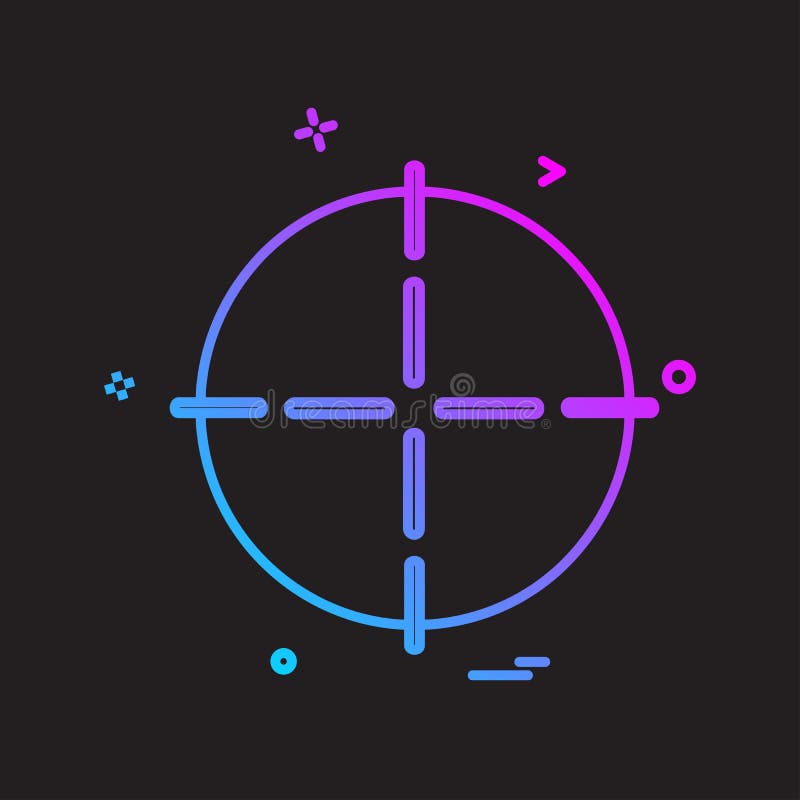 Vetor do projeto do ícone do alvo ilustração do vetor