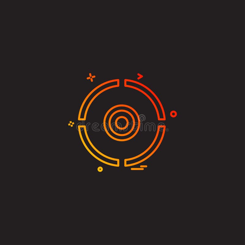 Vetor do projeto do ícone do alvo ilustração do vetor