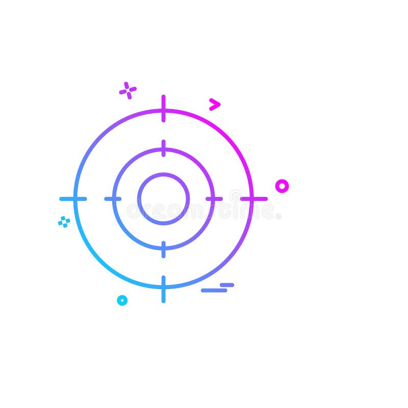 Vetor do projeto do ícone do alvo ilustração stock