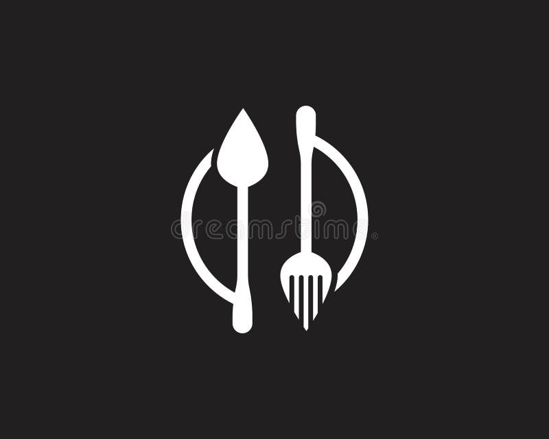 Vetor do restaurante do logotipo da forquilha e da colher ilustração do vetor Vetor do restaurante do logotipo da forquilha e da colher ilustração do vetor