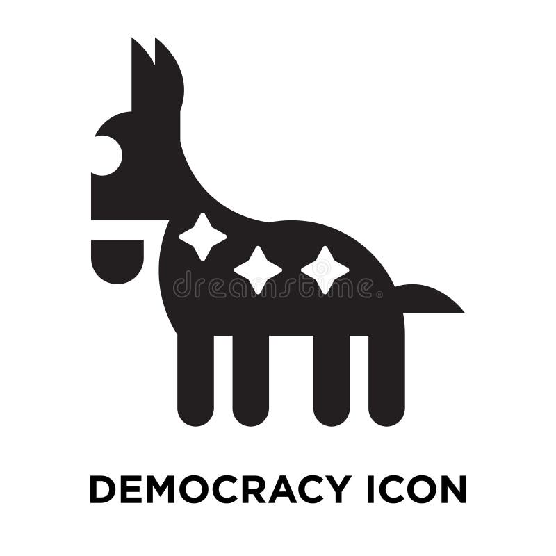 Vetor do ícone da democracia isolado no fundo branco, conceito do logotipo ilustração stock Vetor do ícone da democracia isolado no fundo branco, conceito do logotipo ilustração stock
