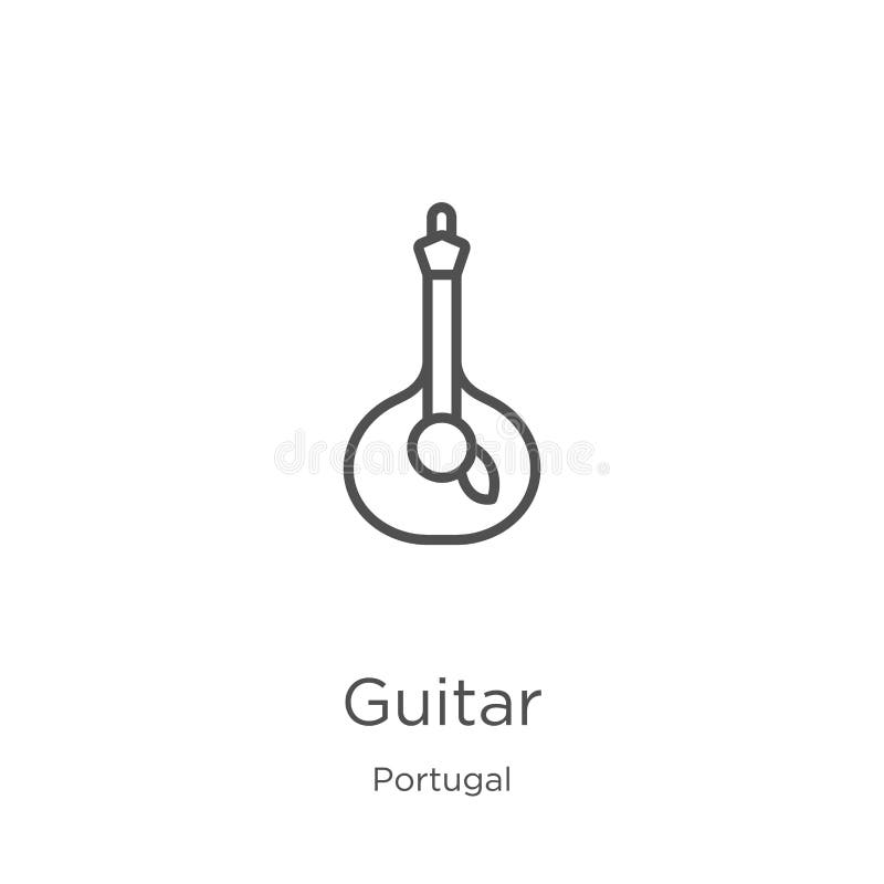 vetor do ícone da guitarra da coleção de Portugal Linha fina ilustra??o do vetor do ?cone do esbo?o da guitarra Esbo?o, linha fin ilustração stock vetor do ícone da guitarra da coleção de Portugal Linha fina ilustra??o do vetor do ?cone do esbo?o da guitarra Esbo?o, linha fin ilustração stock